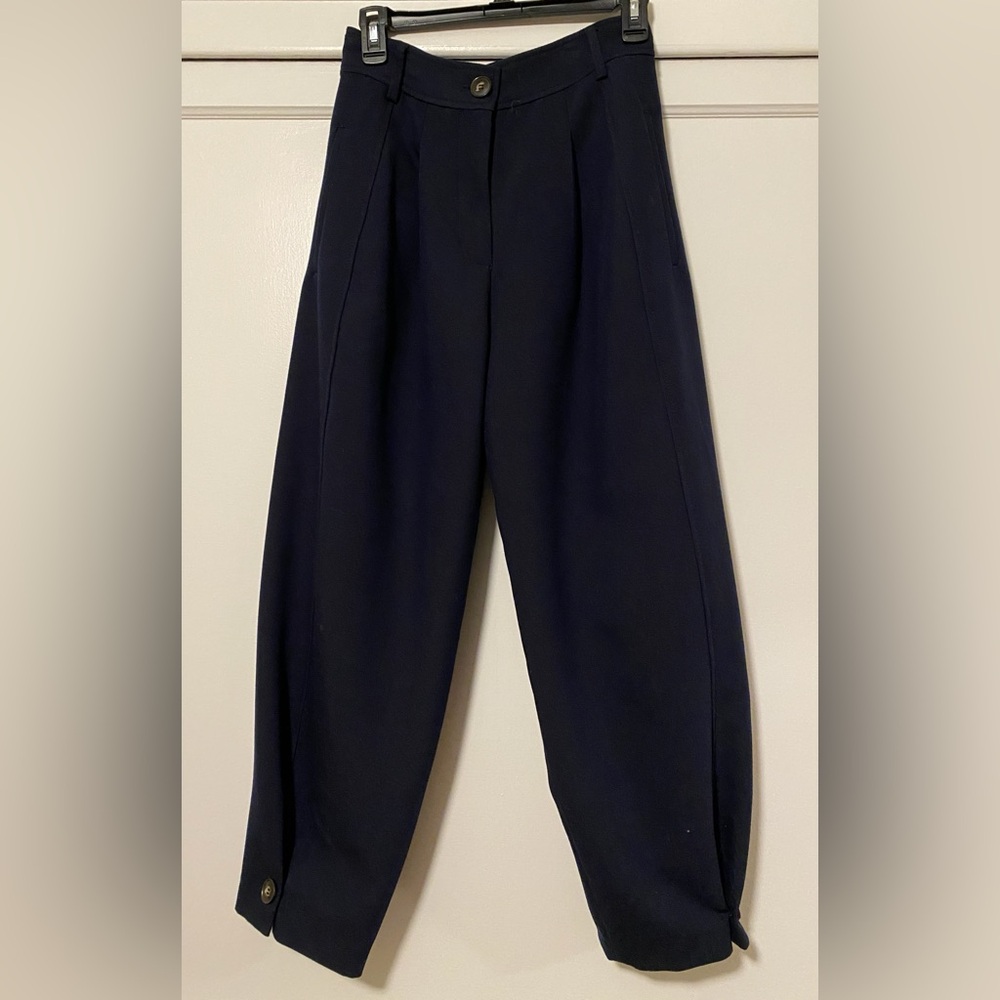 Zara Navy Blue Women's Pants